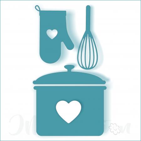 Stanzschablone - Kochset